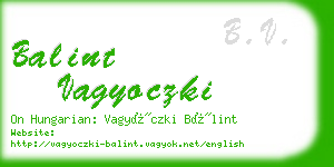 balint vagyoczki business card